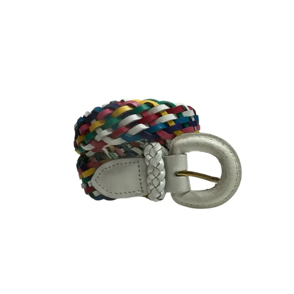 chic rainbow braided